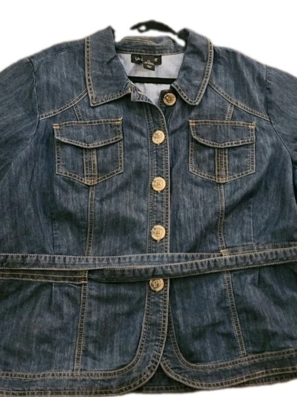 Lane Bryant Blue Denim Button-Front Jean Jacket